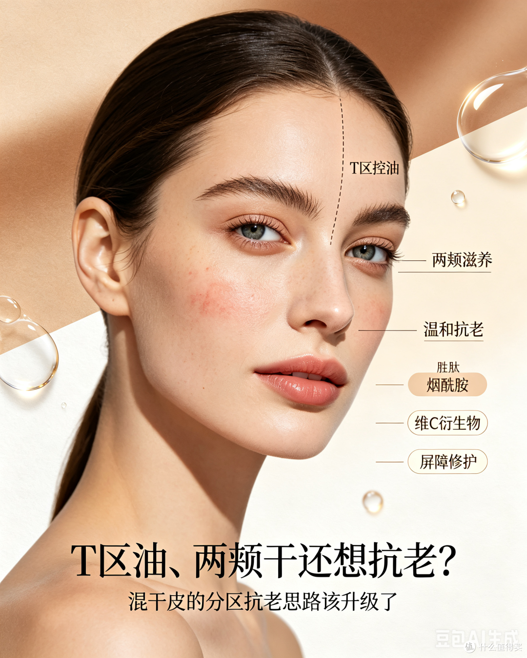 T区油、两颊干还想抗老?混干皮的“分区抗老”思路该升级了