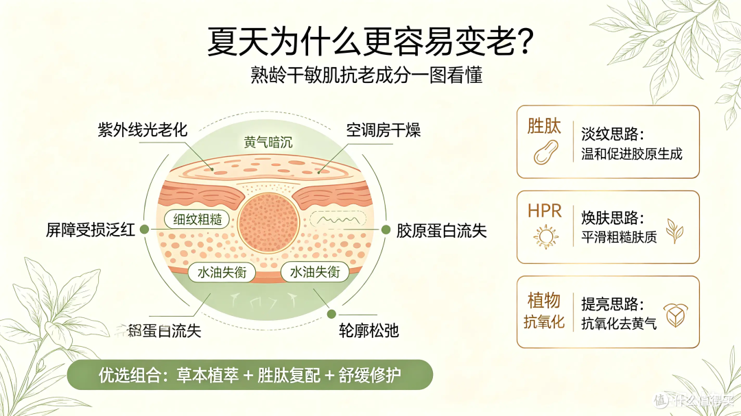 2026夏季干敏皮抗老面霜实测|去黄淡纹修护泛红,35+维稳刚需