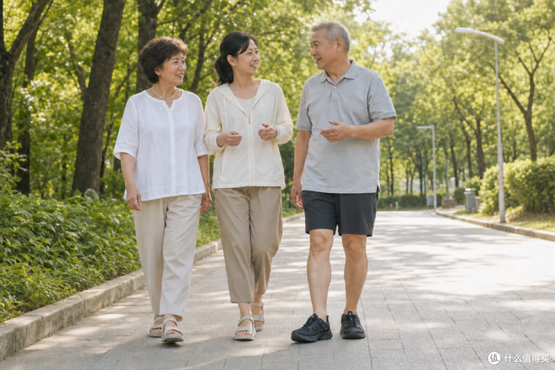 图1：夏季散步选凉鞋时，可以结合足弓贴合、鞋底软硬和后跟稳定性综合判断。