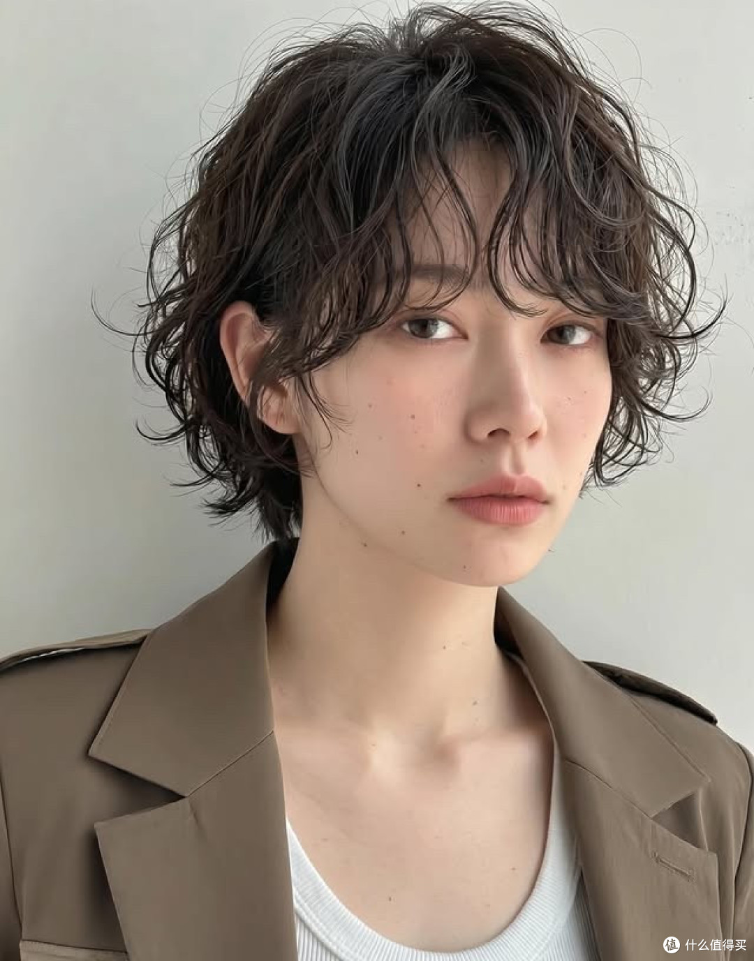 法式慵懒短羊毛卷，不挑脸型显气质，发型轻盈蓬松、自然随性！