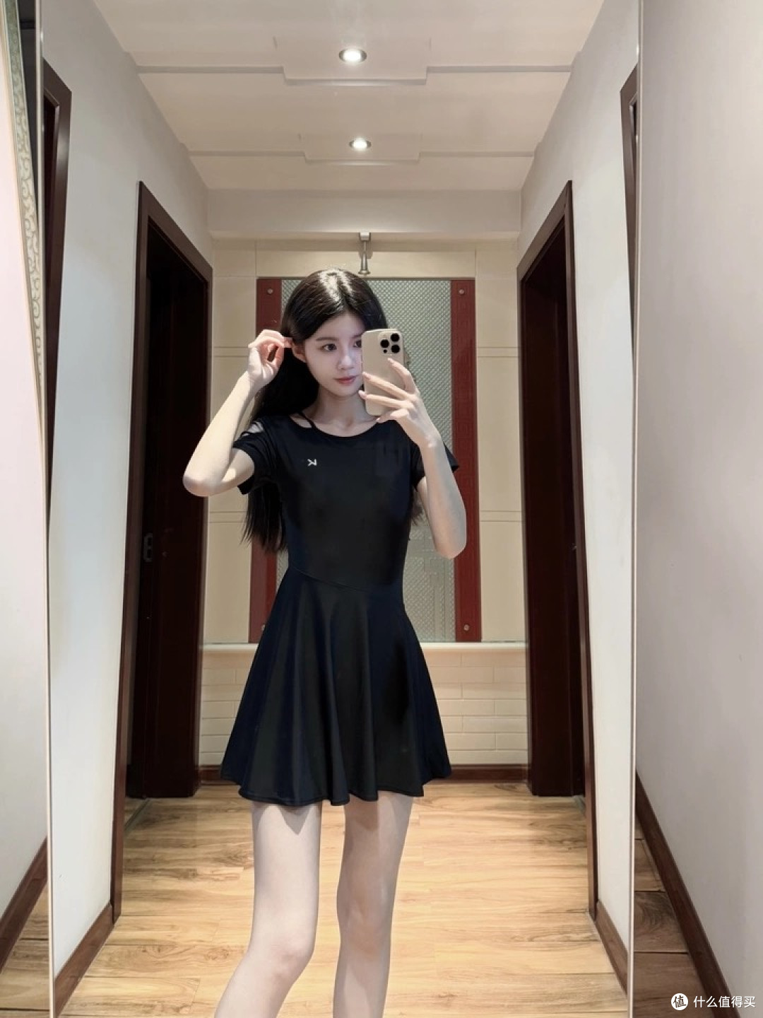 🖤永不出错的黑色裙式泳衣！Keep 这款真的百搭耐看