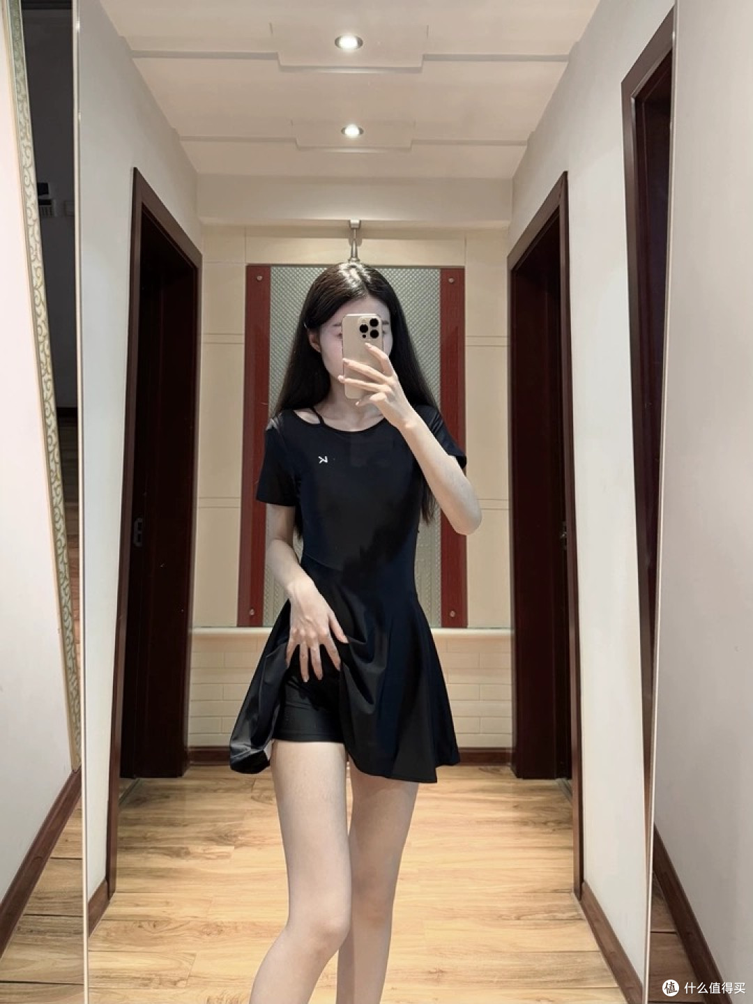 🖤永不出错的黑色裙式泳衣！Keep 这款真的百搭耐看