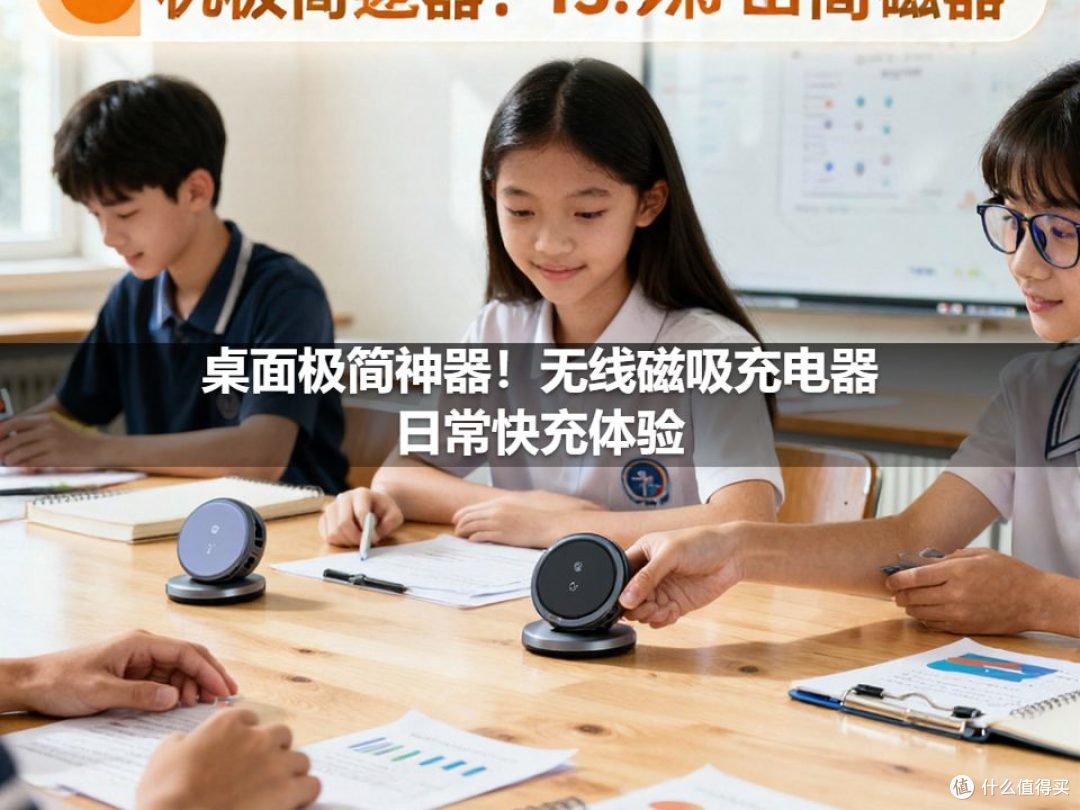桌面极简神器!无线磁吸充电器日常快充体验