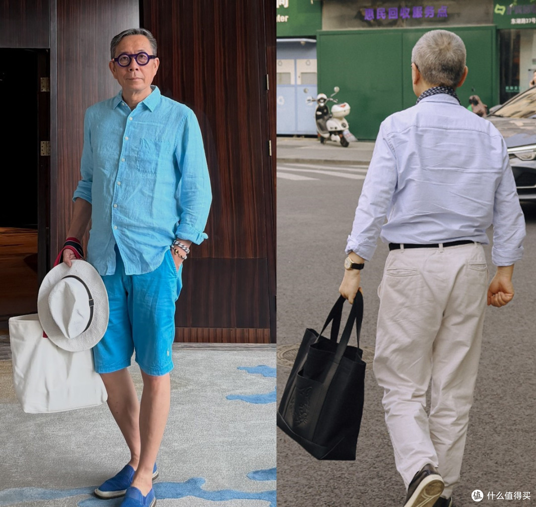 六七十岁的男人，在夏天多穿这几个富贵色，清爽洋气，关键显年轻