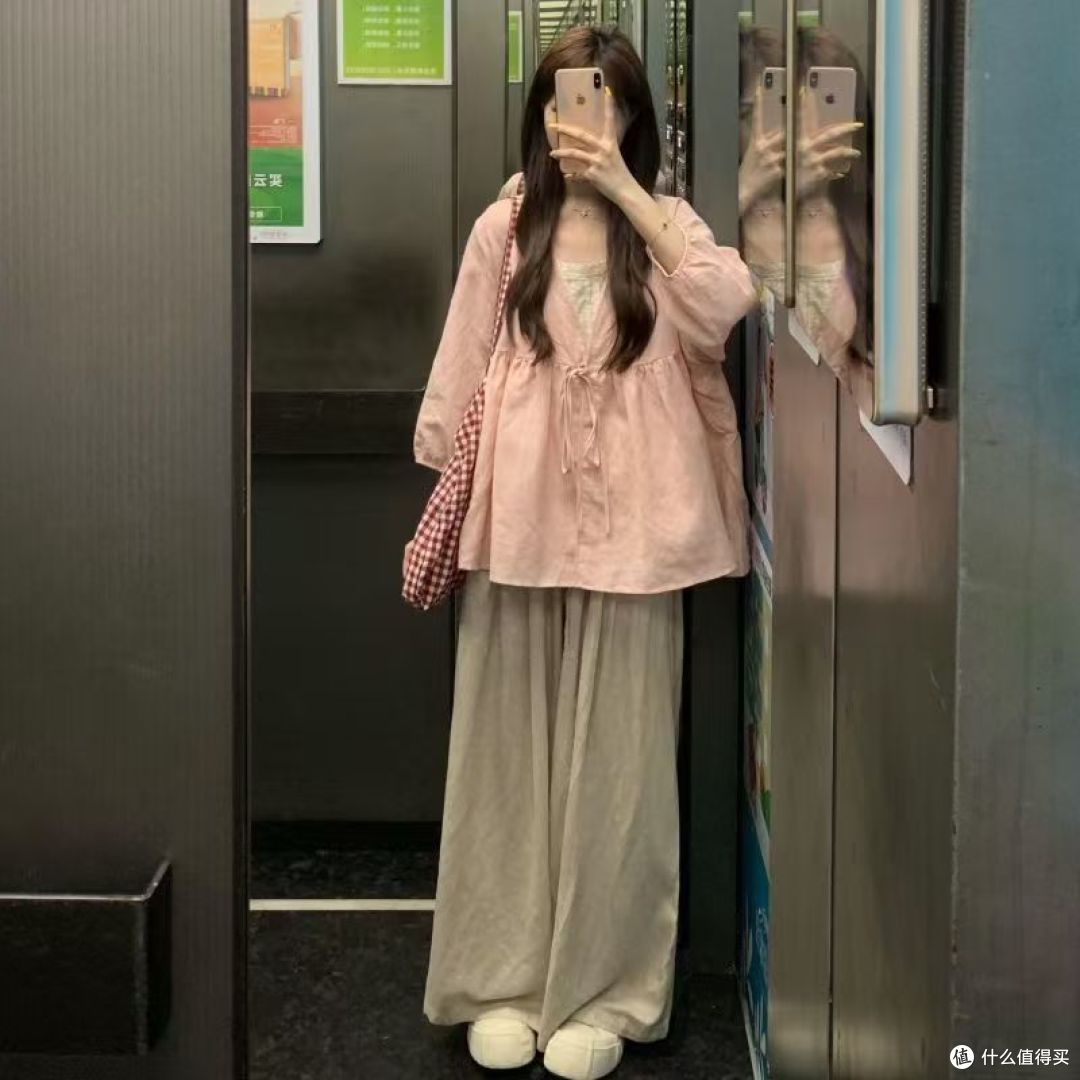 krismerryland 粉色苎麻棉 oversize 衬衫｜夏日温柔天花板🌸