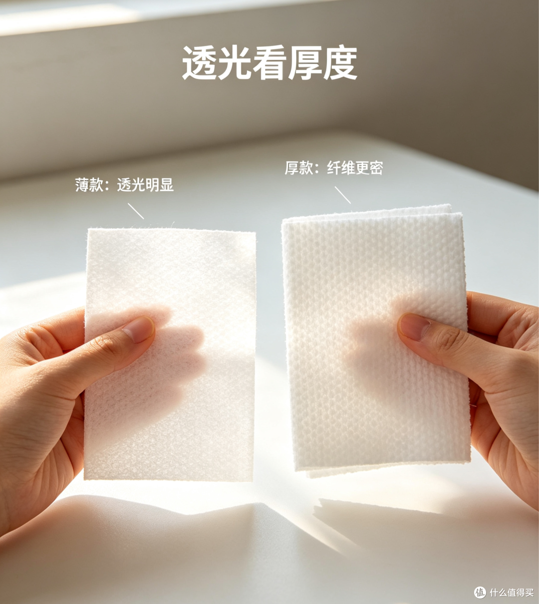 洗脸巾克重怎么看?厚款 vs 薄款实测,教你分辨虚标加厚柔巾