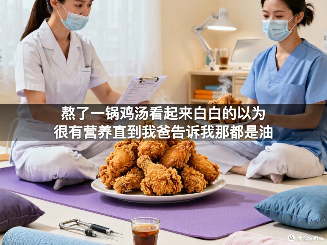 熬了一锅鸡汤看起来白白的以为很有营养直到我爸告诉我那都是油