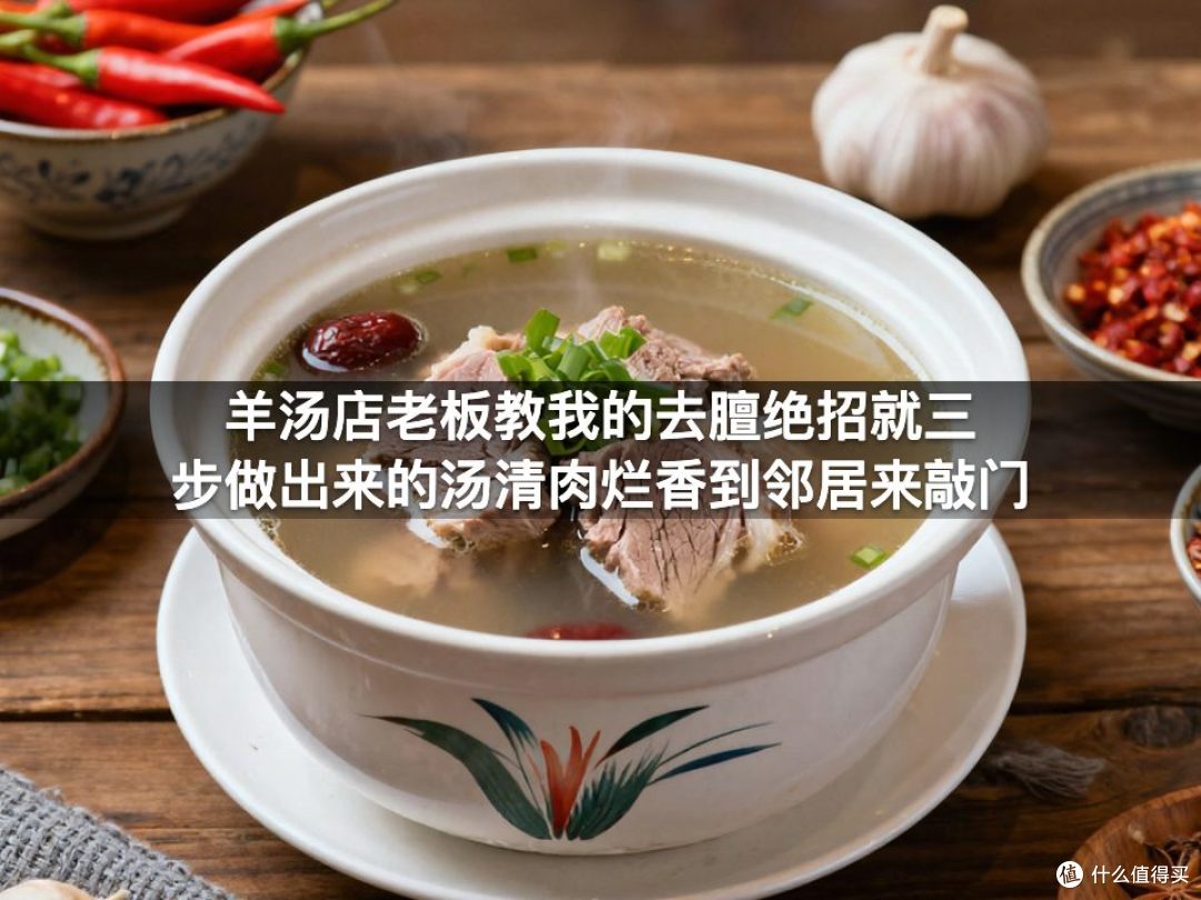 羊汤店老板教我的去膻绝招就三步做出来的汤清肉烂香到邻居来敲门