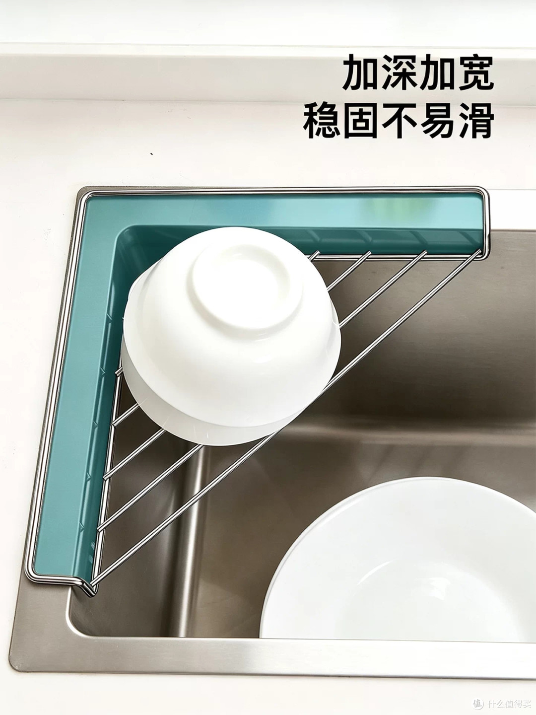 厨房整洁神器！304 不锈钢水槽沥水架，洗菜洗碗再也不乱糟糟