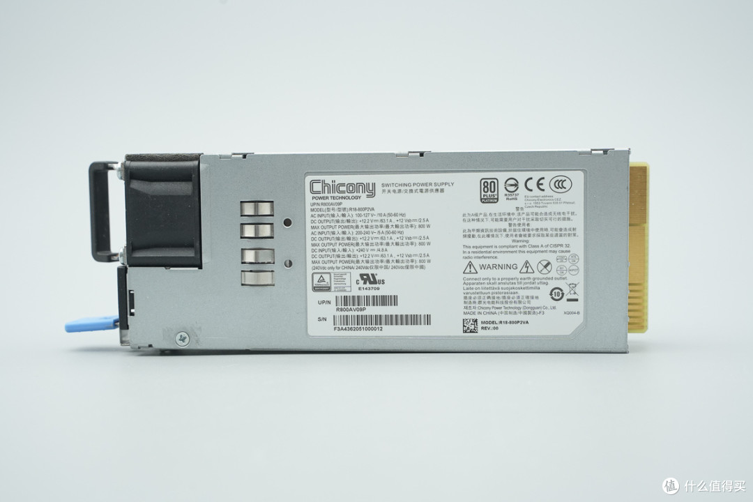 白金牌能效认证，群光800W CRPS碳化硅服务器电源拆解