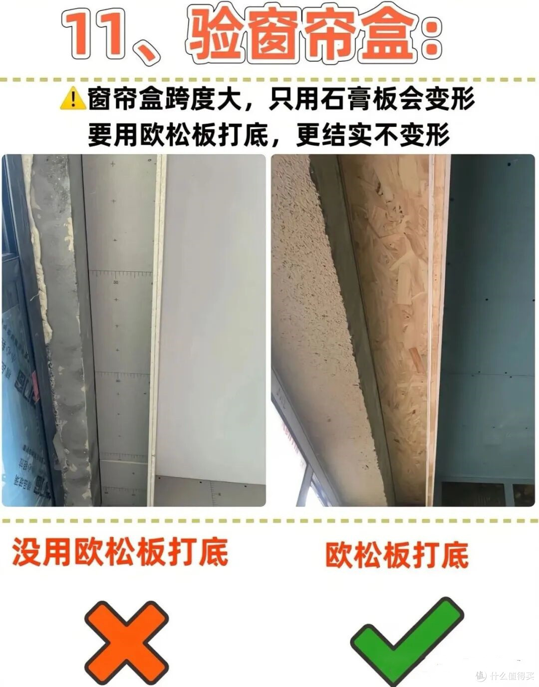 木工验收这12处细节：但凡少做一条，两年以后吊顶必裂，钉帽必锈