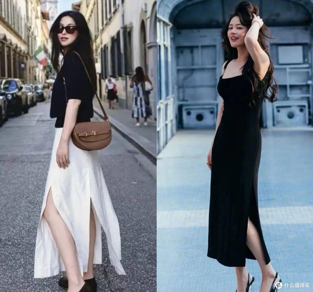 在夏天，中年女人穿各种裙子都流行“剪一刀”，慵懒随性又时髦！