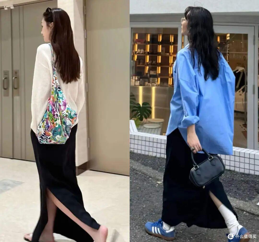 在夏天，中年女人穿各种裙子都流行“剪一刀”，慵懒随性又时髦！