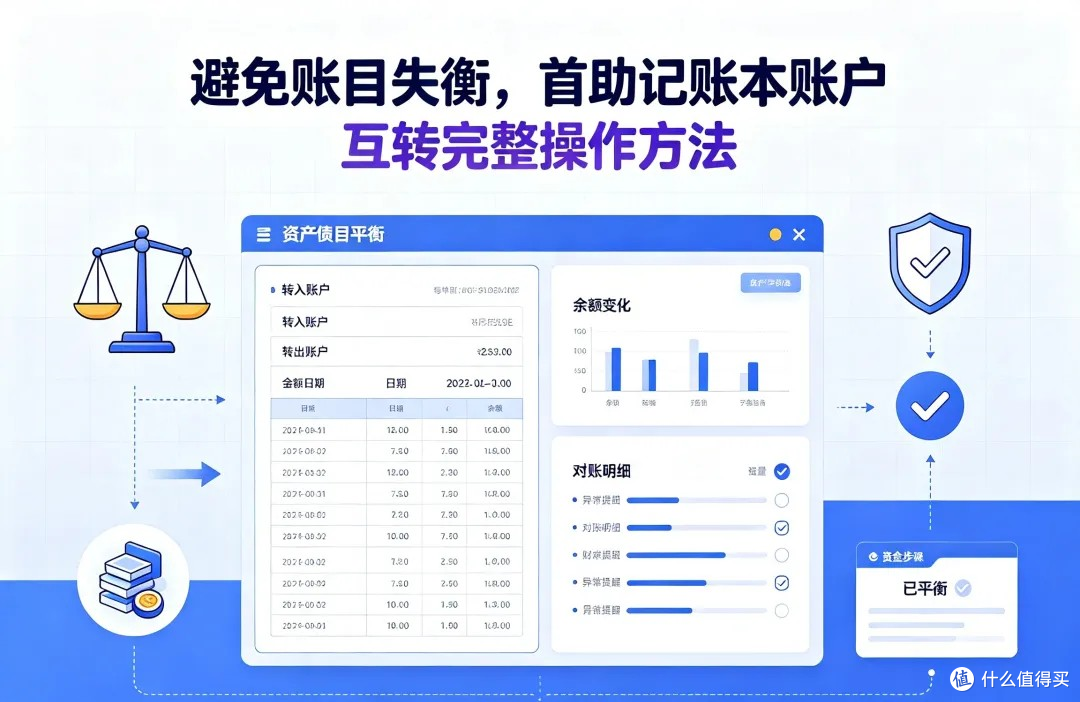 避免账目失衡,首助记账本账户互转完整操作方法
