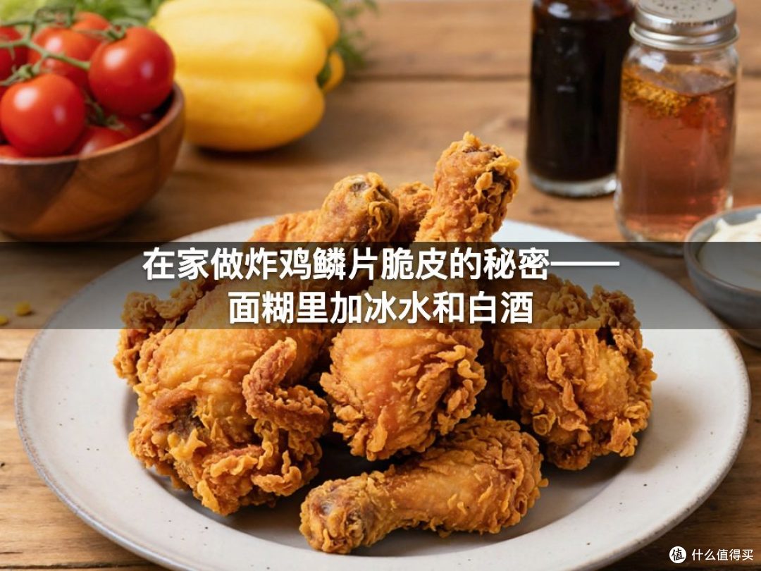 在家做炸鸡鳞片脆皮的秘密——面糊里加冰水和白酒
