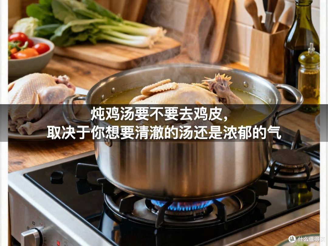 炖鸡汤要不要去鸡皮,取决于你想要清澈的汤还是浓郁的气