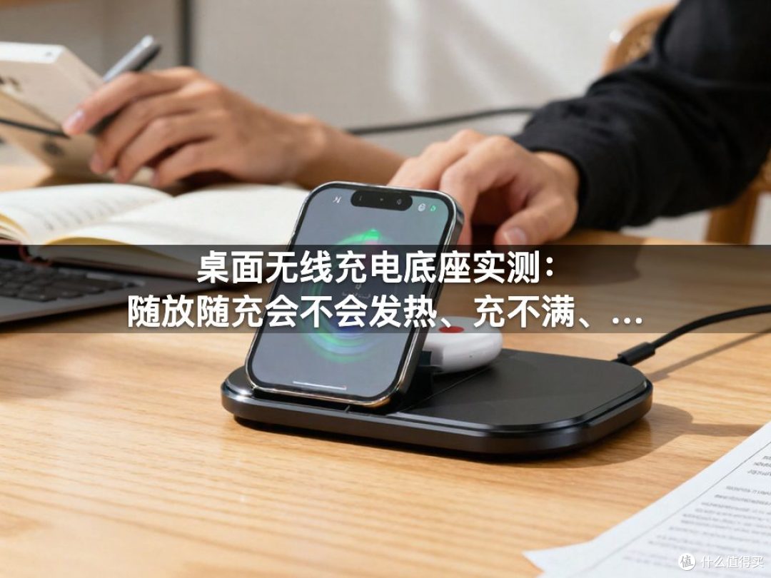桌面无线充电底座实测：随放随充会不会发热、充不满、伤电池