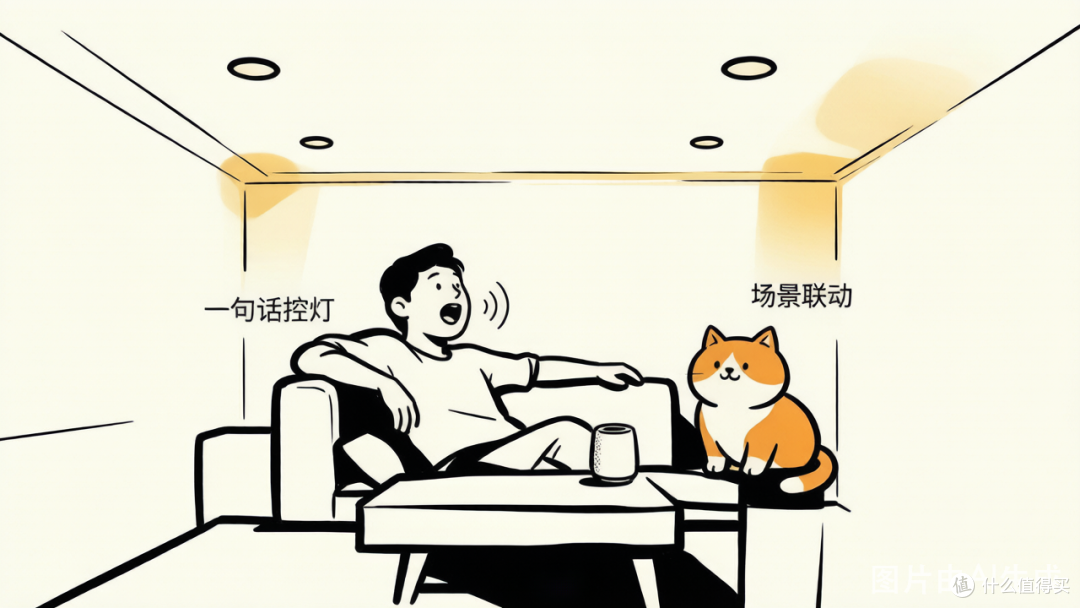 人说一句话，场景变化