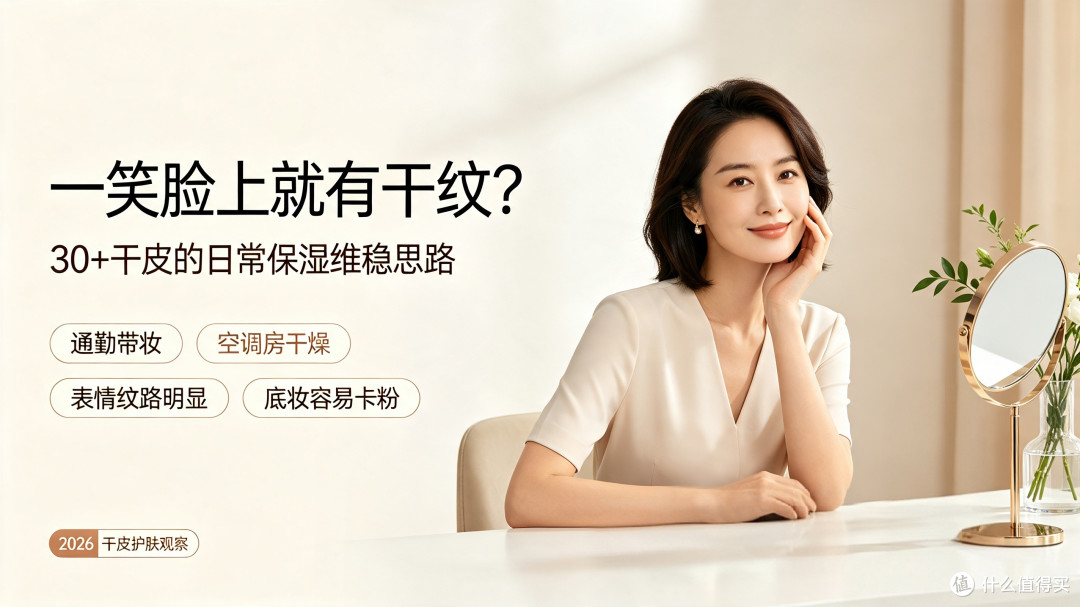 2026 干皮实测｜30 + 职场一笑满脸干纹，适合日常的温润面霜分享