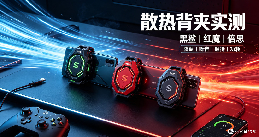 便携散热背夹对比：黑鲨、红魔、倍思手机散热器实测