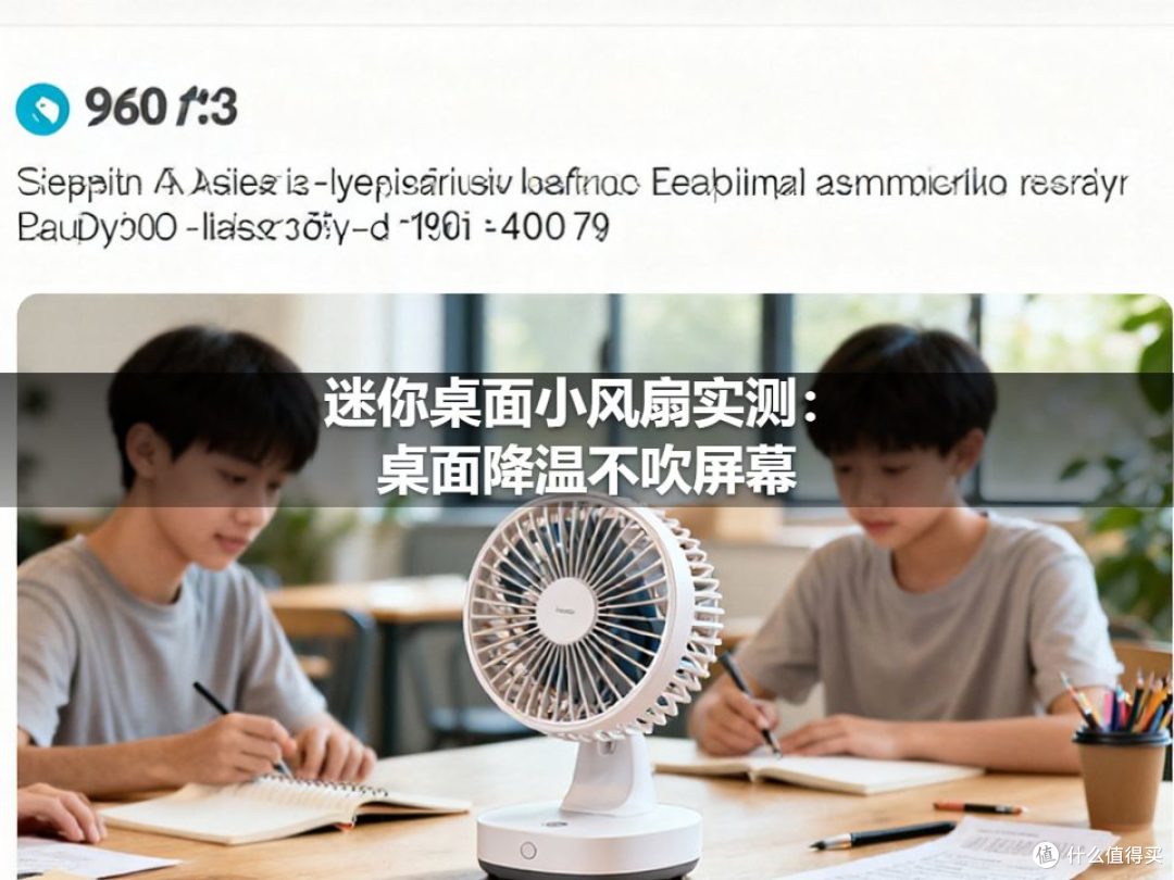 迷你桌面小风扇实测：桌面降温不吹屏幕