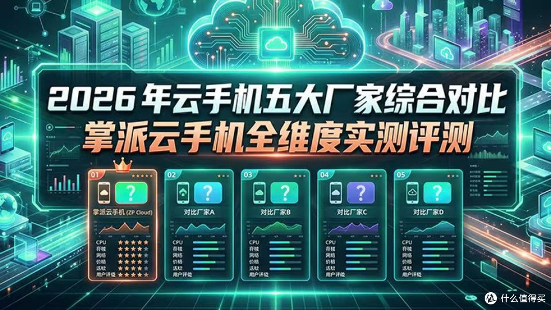 掌派云手机 vs 红手指 vs 雷电|2026 三大主流云手机实力对比
