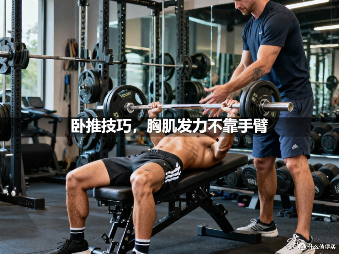 卧推技巧，胸肌发力不靠手臂