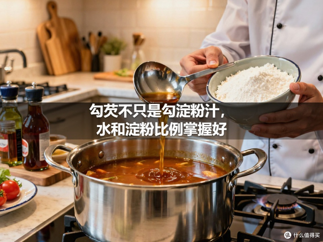 勾芡不只是勾淀粉汁,水和淀粉比例掌握好