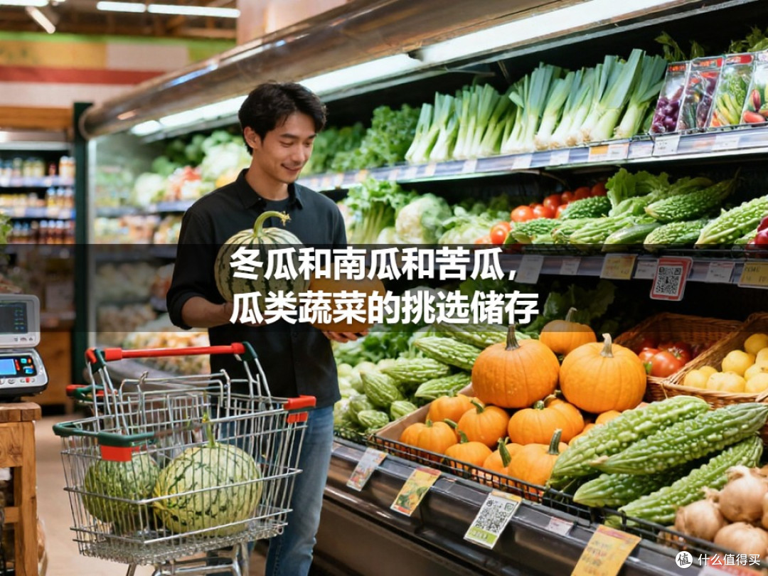 冬瓜和南瓜和苦瓜，瓜类蔬菜的挑选储存
