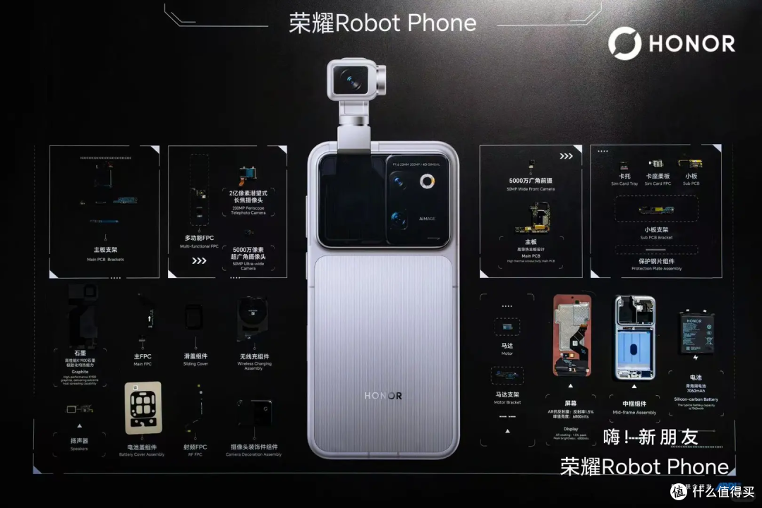 16GB+1TB!荣耀Robot Phone发布,内置四自由度钛合金机械云台!