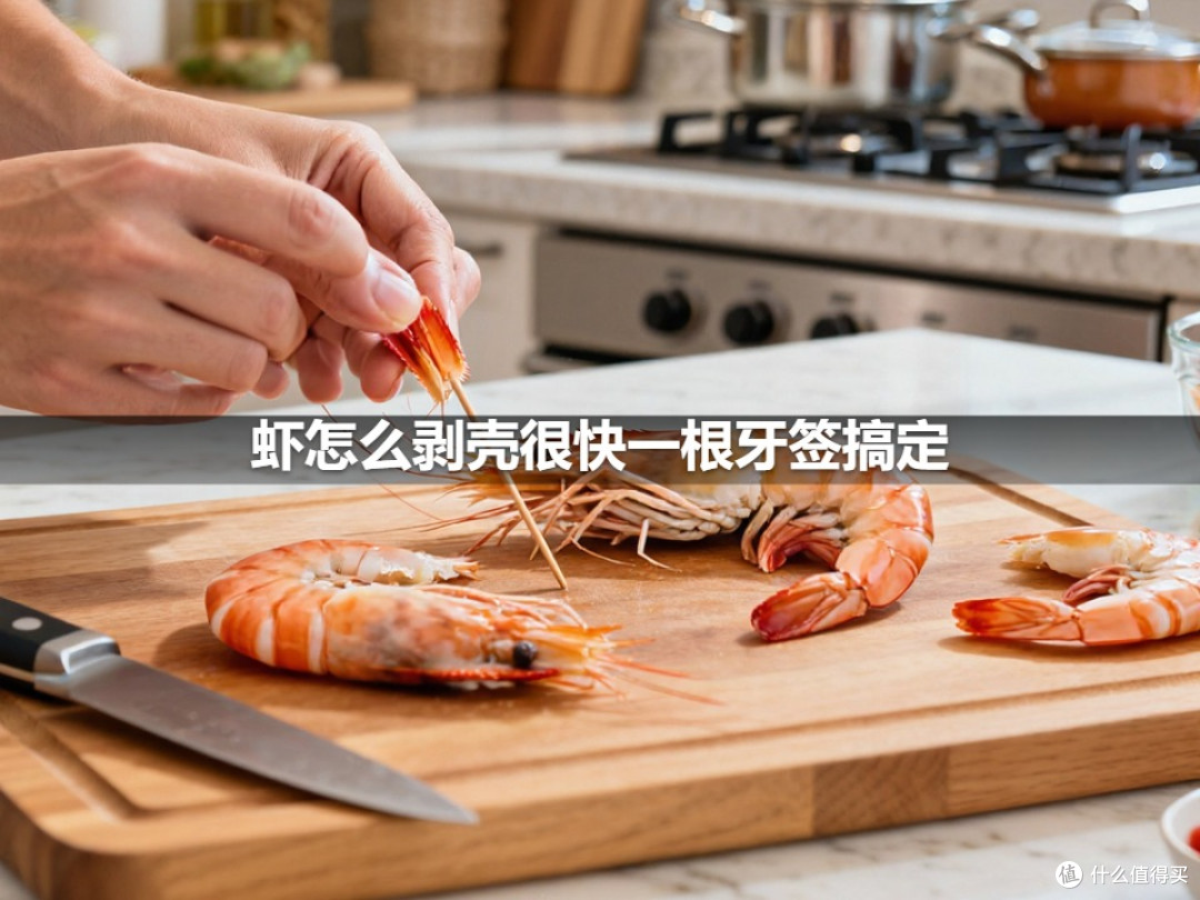 虾怎么剥壳很快一根牙签搞定