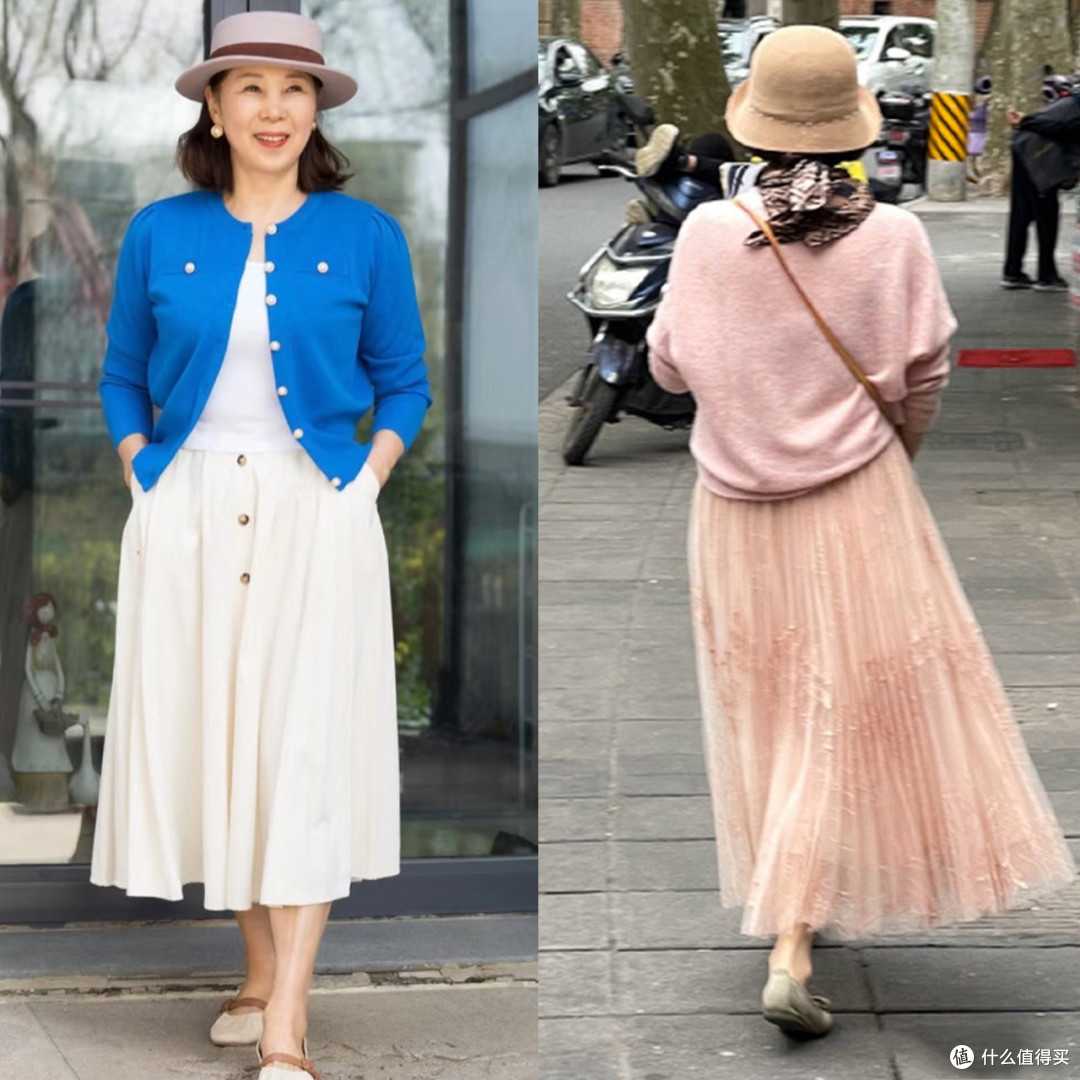 看了这些奶奶的穿搭,才发现:秋天穿“裙子+帽子”更洋气舒适!