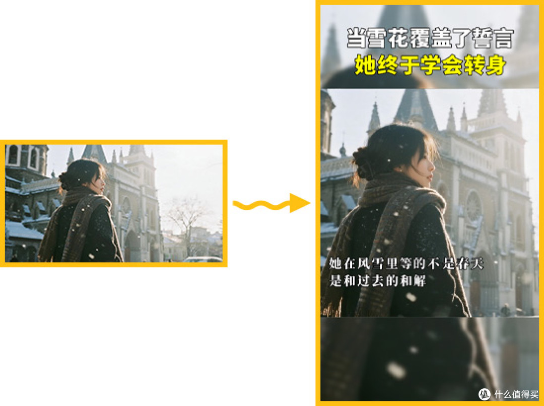横屏视频怎么在上下加文字内容