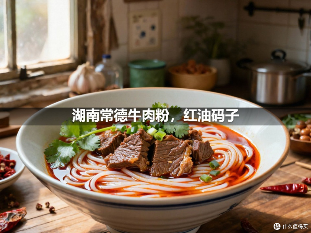 湖南常德牛肉粉，红油码子