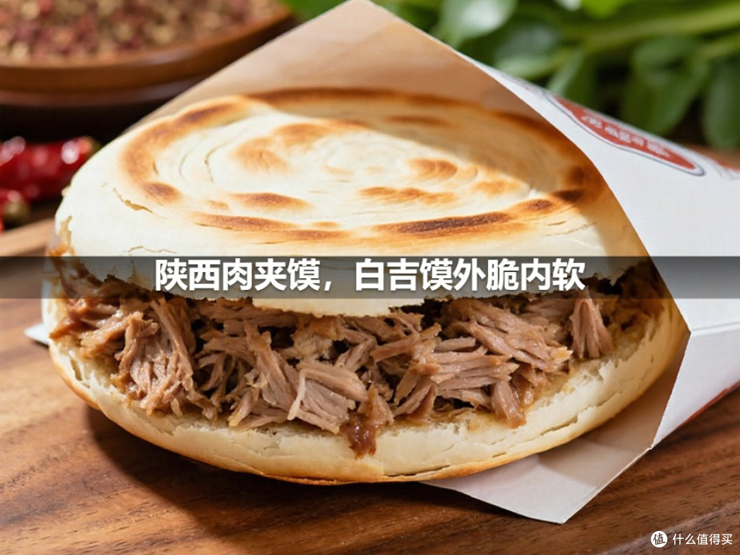 陕西肉夹馍,白吉馍外脆内软