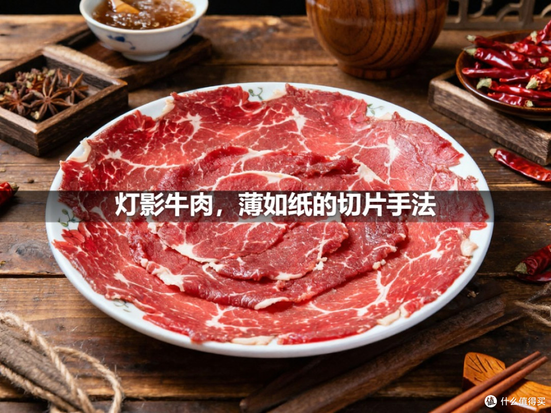 灯影牛肉,薄如纸的切片手法