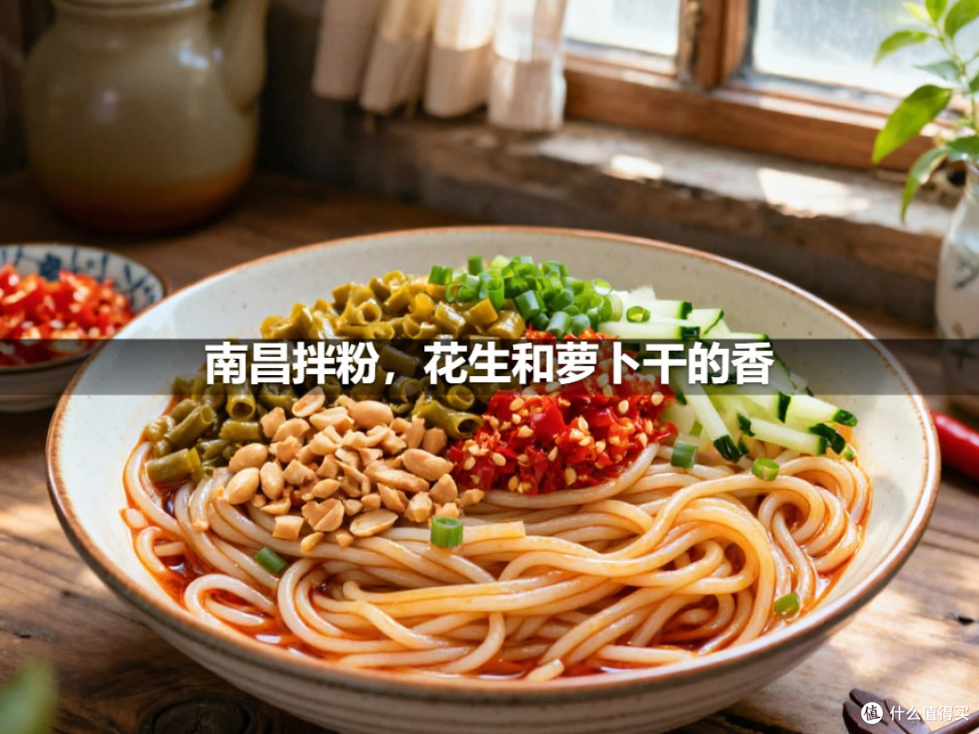 南昌拌粉,花生和萝卜干的香