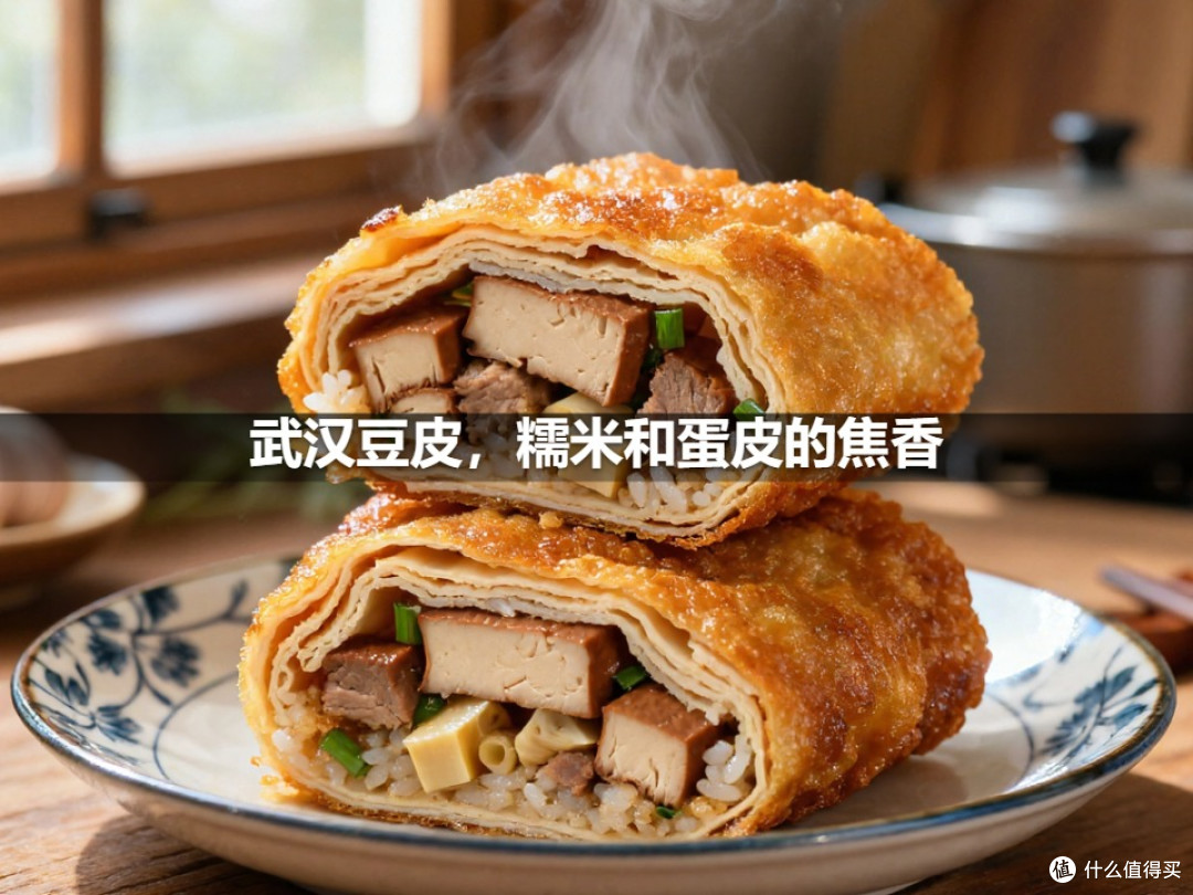 武汉豆皮,糯米和蛋皮的焦香