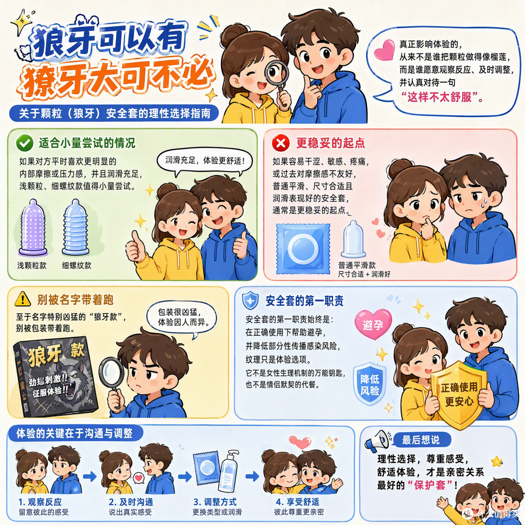 狼牙、颗粒安全套到底爽不爽?揭秘女性生理机制