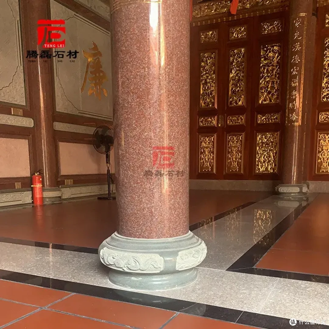 圆柱 (82).jpg 宗祠印度红石材圆柱华贵大气 家庙拜亭廊红色圆柱
