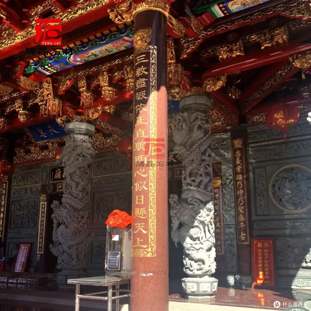 圆柱 (14).jpg 宗祠印度红石材圆柱华贵大气 家庙拜亭廊红色圆柱