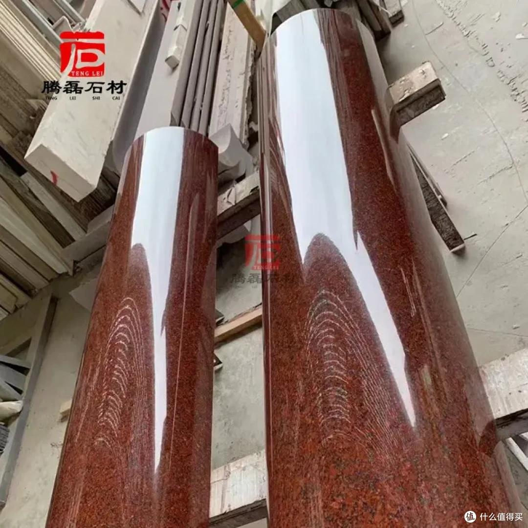 圆柱 (7).jpg 宗祠印度红石材圆柱华贵大气 家庙拜亭廊红色圆柱