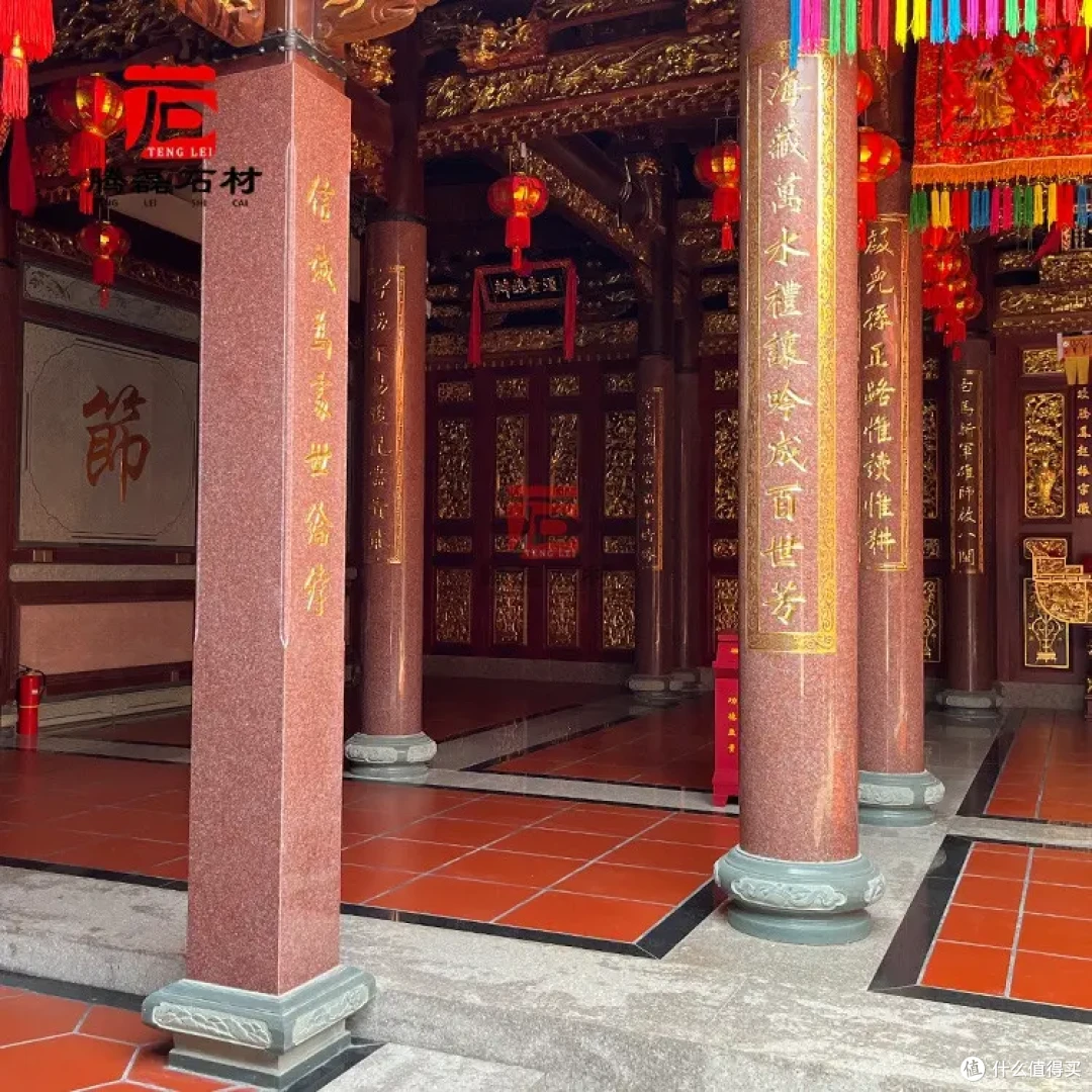4140252739.webp 宗祠印度红石材圆柱华贵大气 家庙拜亭廊红色圆柱