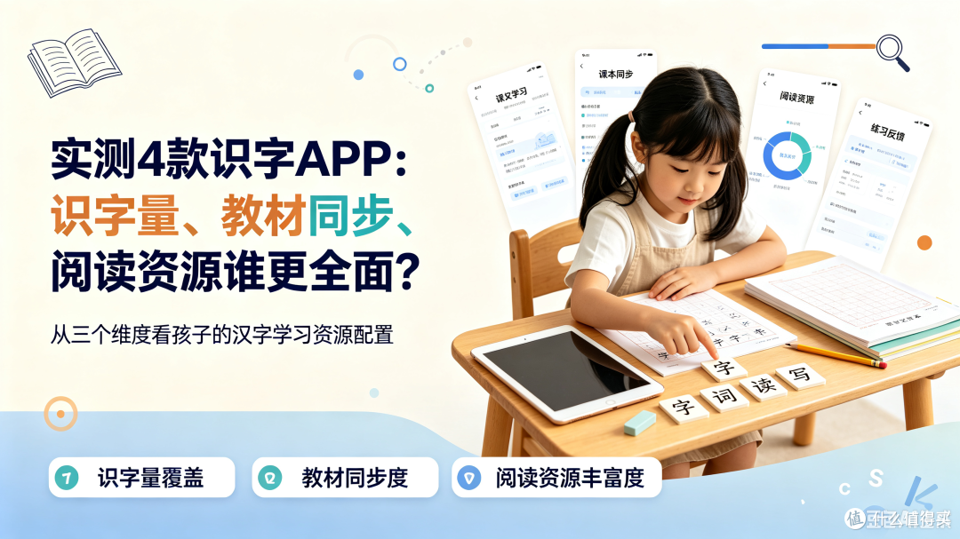 实测4款识字APP:识字量、教材同步、阅读资源谁更全面?