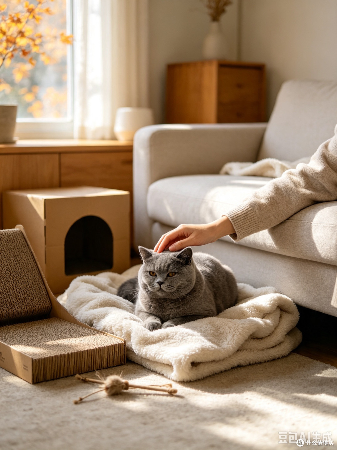 英短蓝猫团团的陪伴与成长