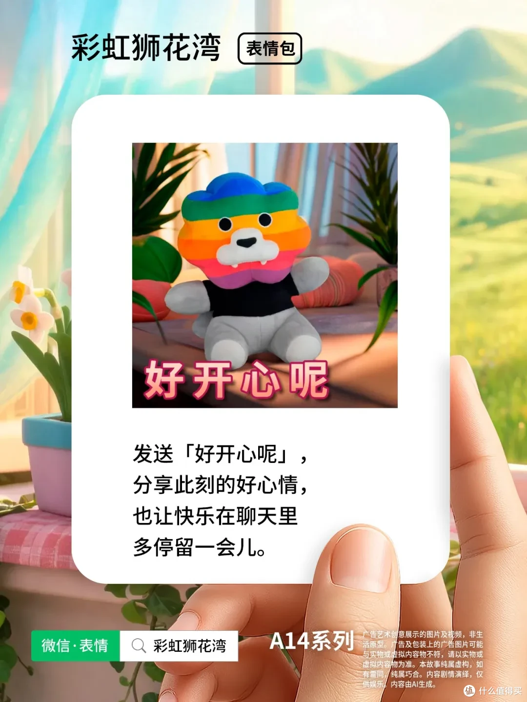把「希望」设计成「表情」，让小小的光在身旁，彩虹狮花湾 A14 系列表情包上线啦！