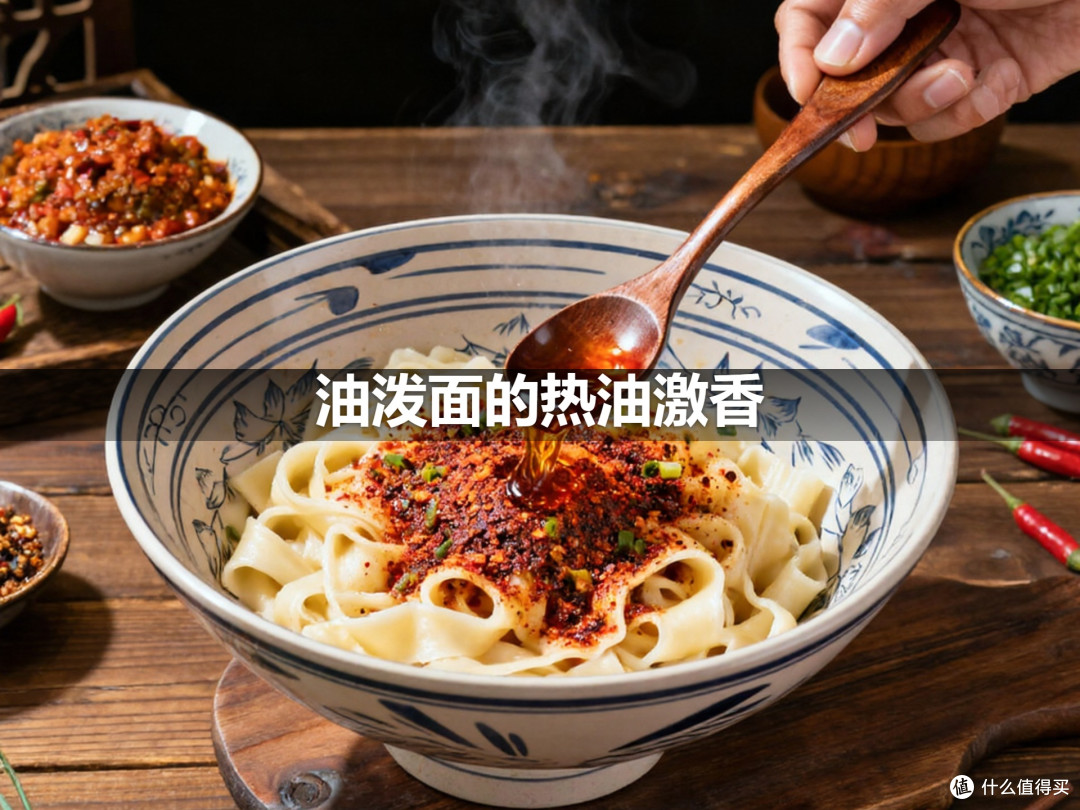 油泼面的热油激香