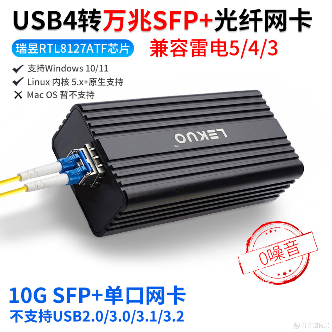 小主机也能上万兆光口,一根 USB4 线接 SFP+ 光纤