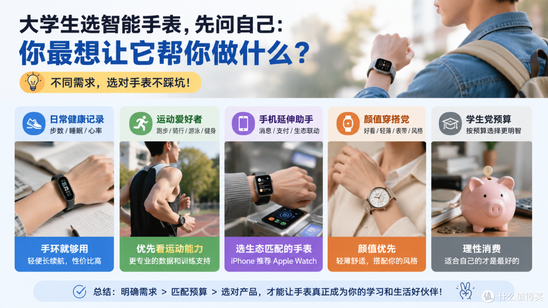 开学抄作业|学生党手环手表怎么选,看完不踩坑
