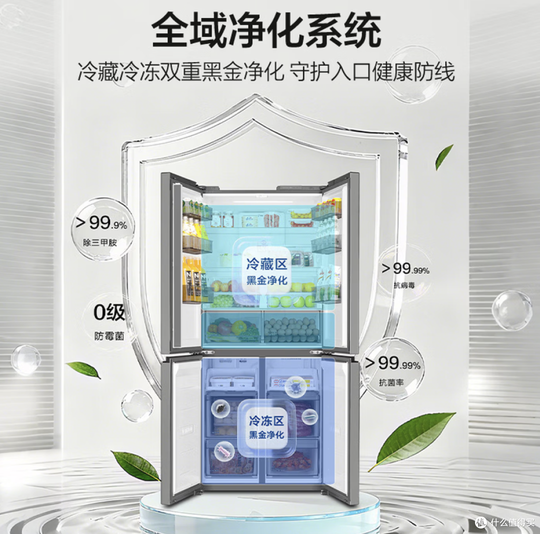 海尔465超薄升级款501L实测:594mm专业超薄+AI智控+黑金双净化